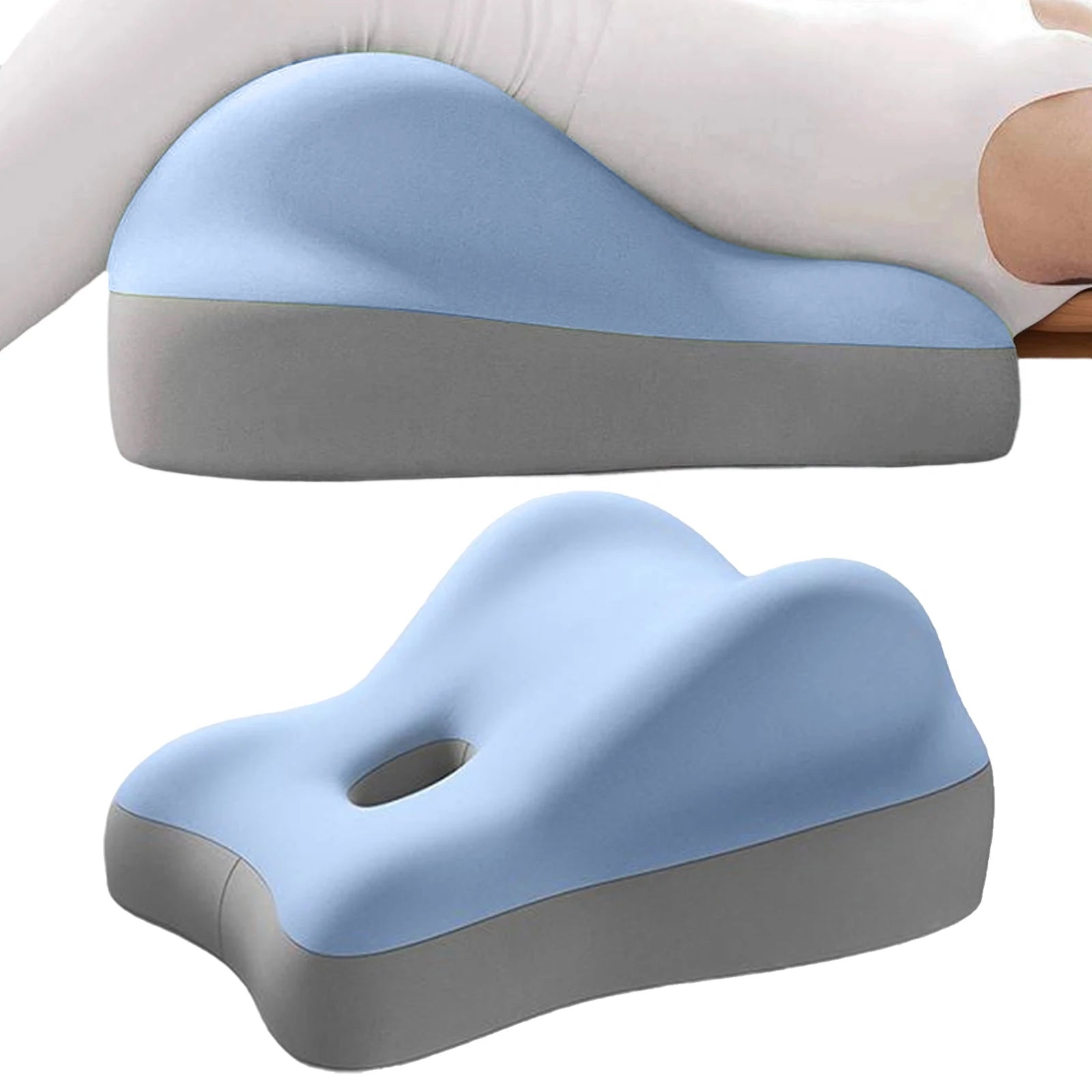 Memory Foam Ergonomic Pillow for Back, Neck, & Waist Pain Relief