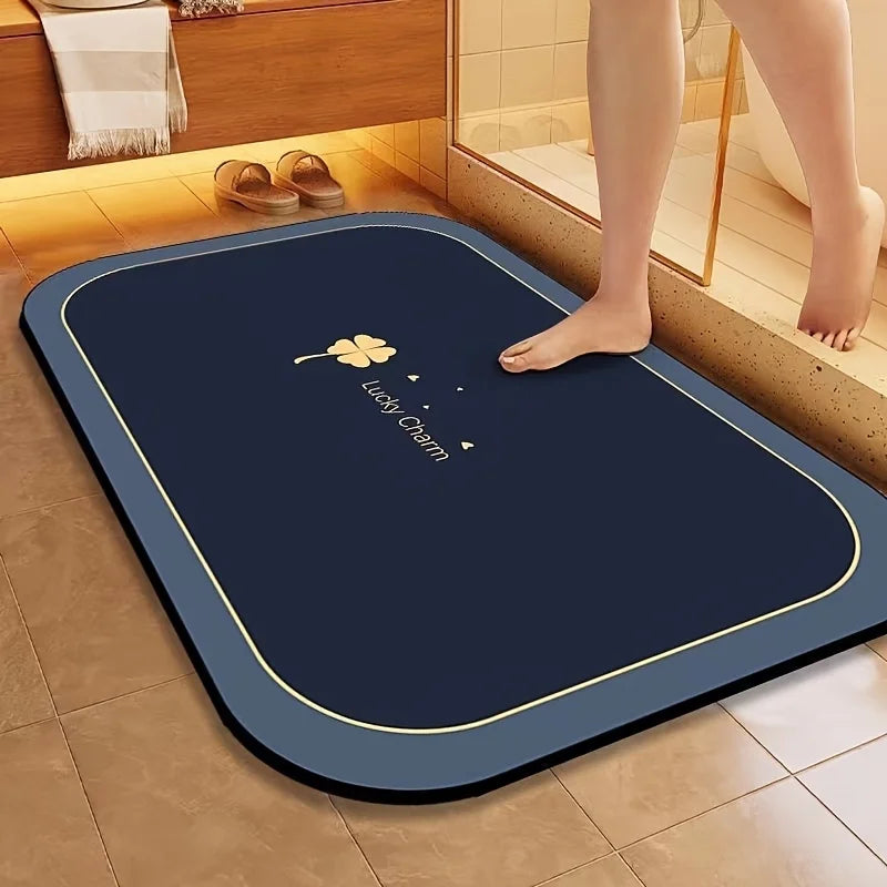 1pc Diatomite Bath Mat Quick Dry Super Absorbent Non-slip Floor Mat for Bathroom Shower