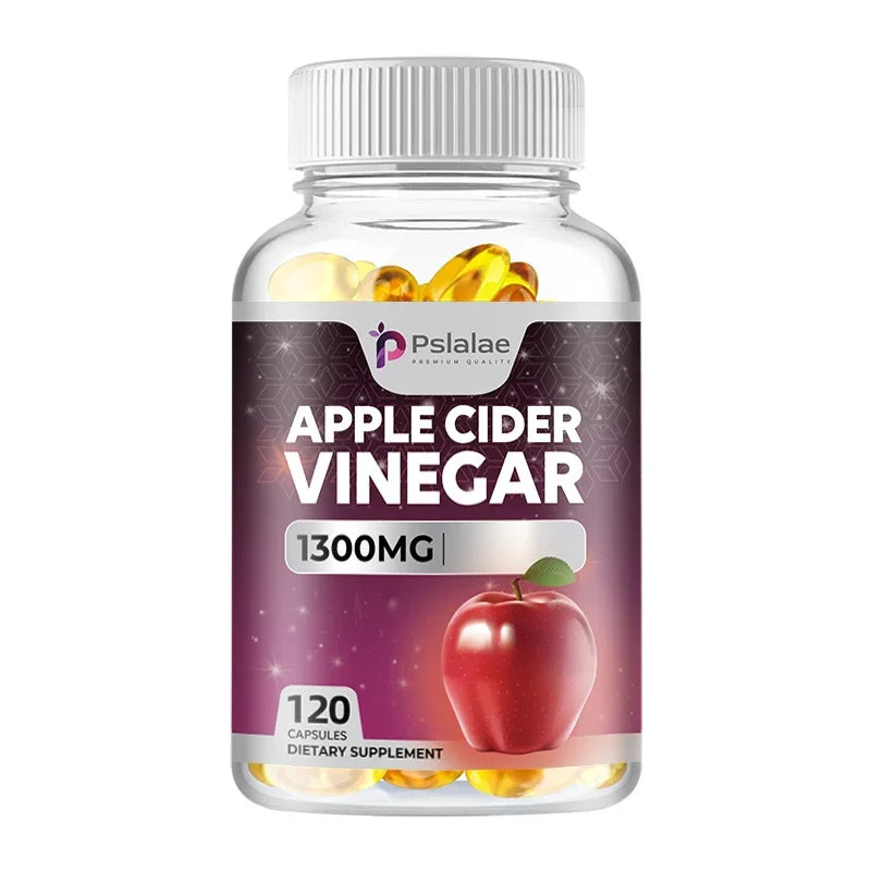 Apple Cider Vinegar Capsules - Detox, Fat Burning, Weight Management, Appetite Suppressant, Bloating Relief - 120 Capsules