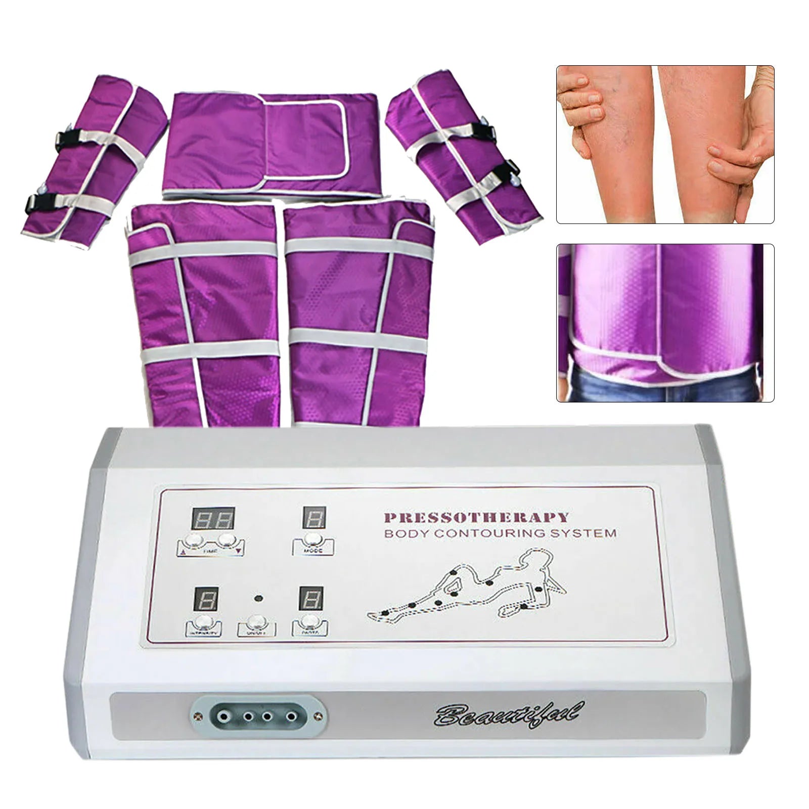 Air Pressure Machine Body Slimming Massage Suit with Leg Wraps