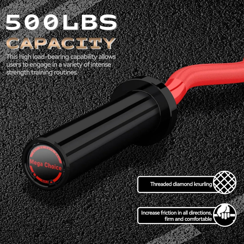 Barbell Bar for Weightlifting Powerlifting - 4FT Short EZ Curl Bar
