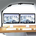LED Desk Lamp with Clamp Flexible 4 sections Swing Arm Three light desk light, 4 Color Modes & 5 Brightness