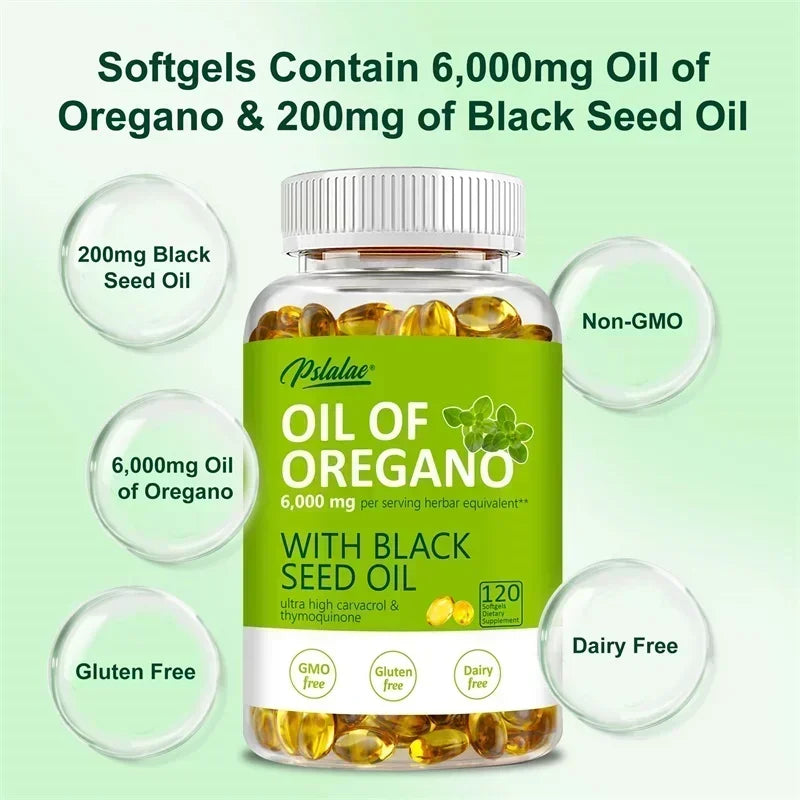 Oregano Oil Softgels - with Oregano & Black Seed Oil