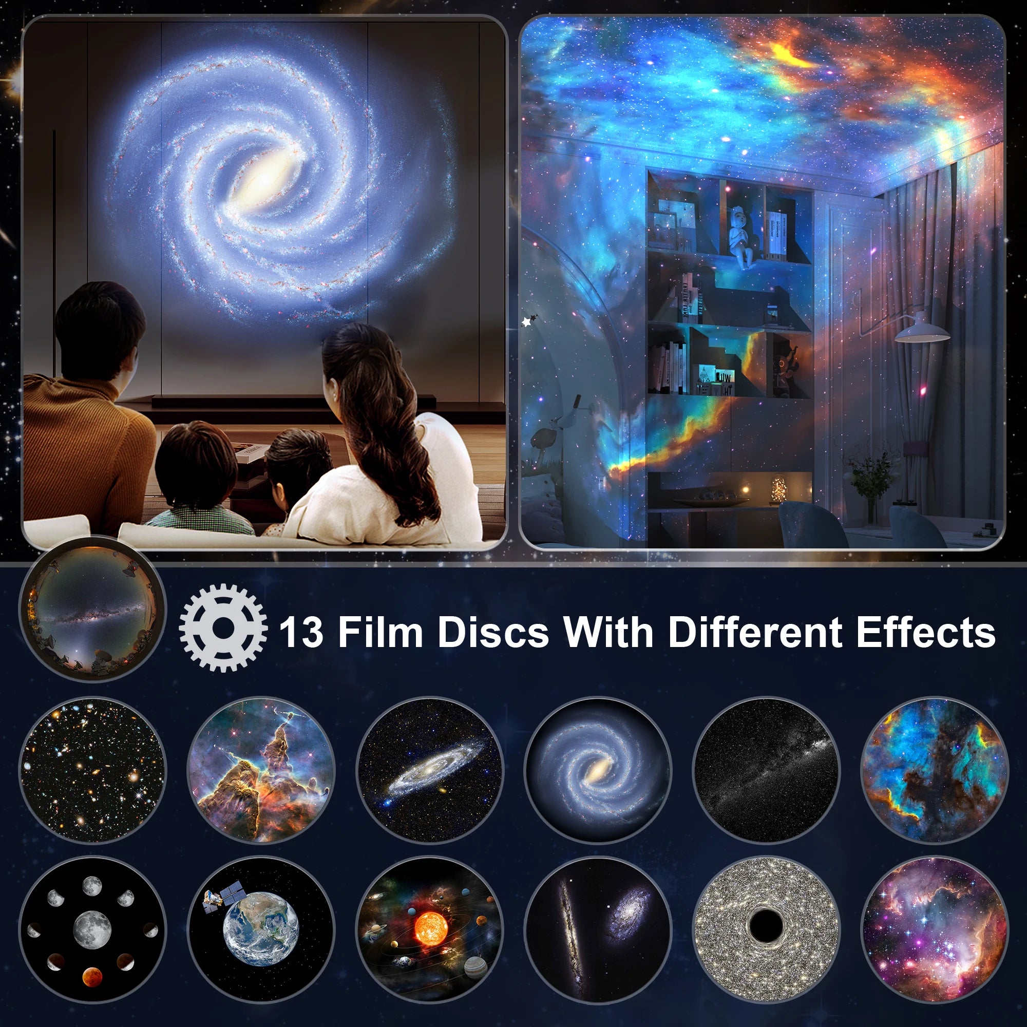 Galaxy Projector, Planetarium Star Projector Sky Night Light ,Solar System Constellation Moon