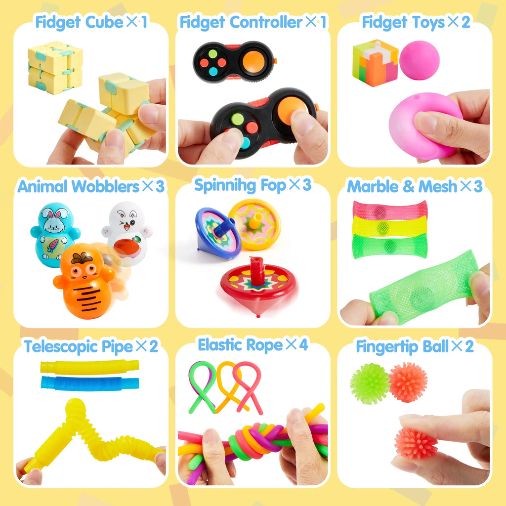 60 Pack Party Gifts Fidget Toys School Treasure Box