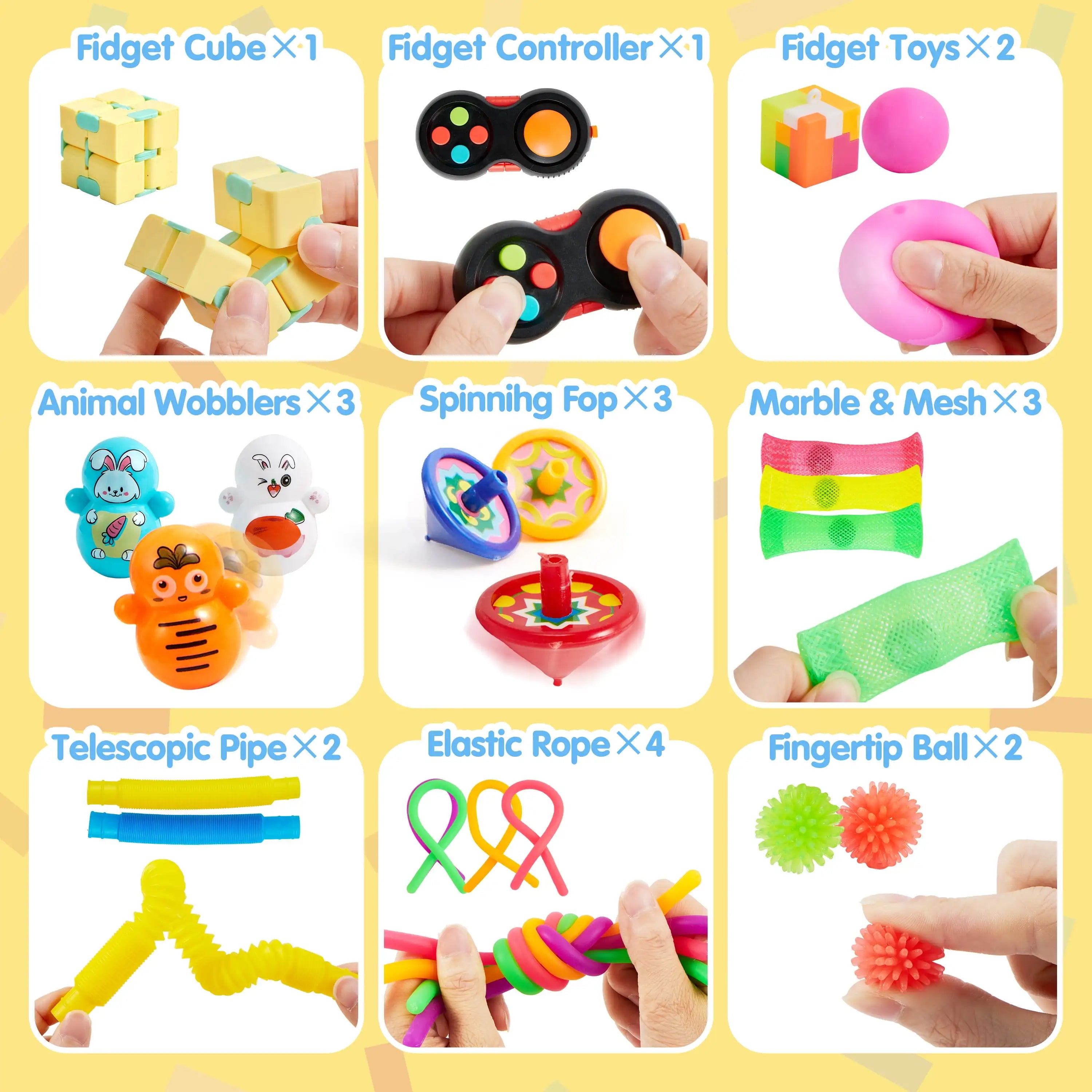 60 Pack Party Gifts Fidget Toys School Treasure Box
