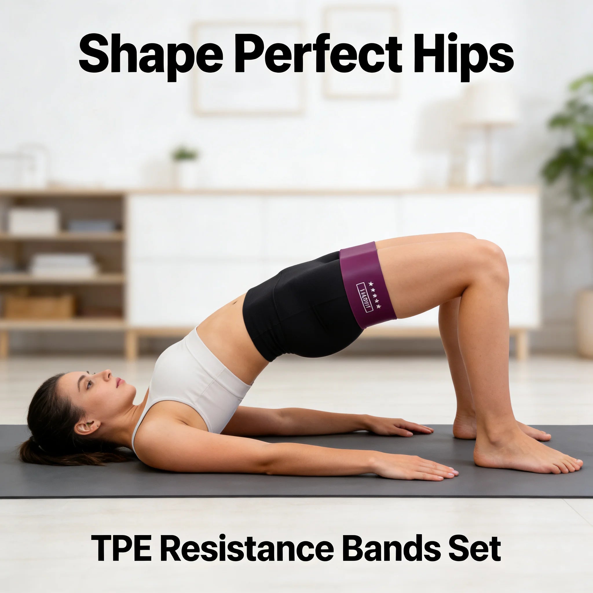 Resistance Bands Set 5 Levels Non-Slip Exercise Booty Bands