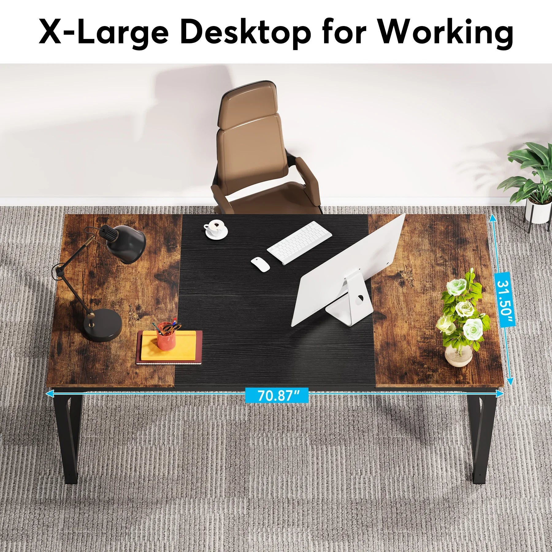 Modern Computer Large Office Desk for Workstation or Home Office
