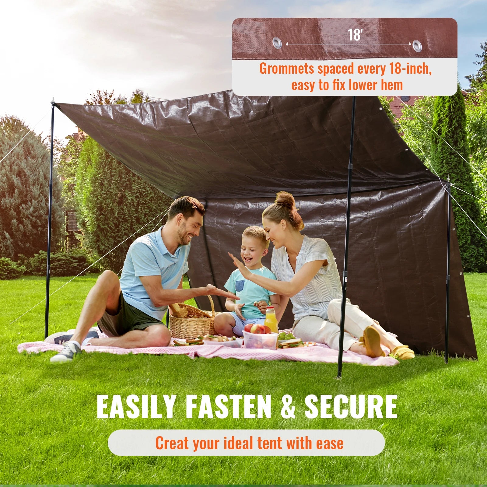 Heavy Duty Tarp Waterproof  Tarps Cover Multi-Purpose