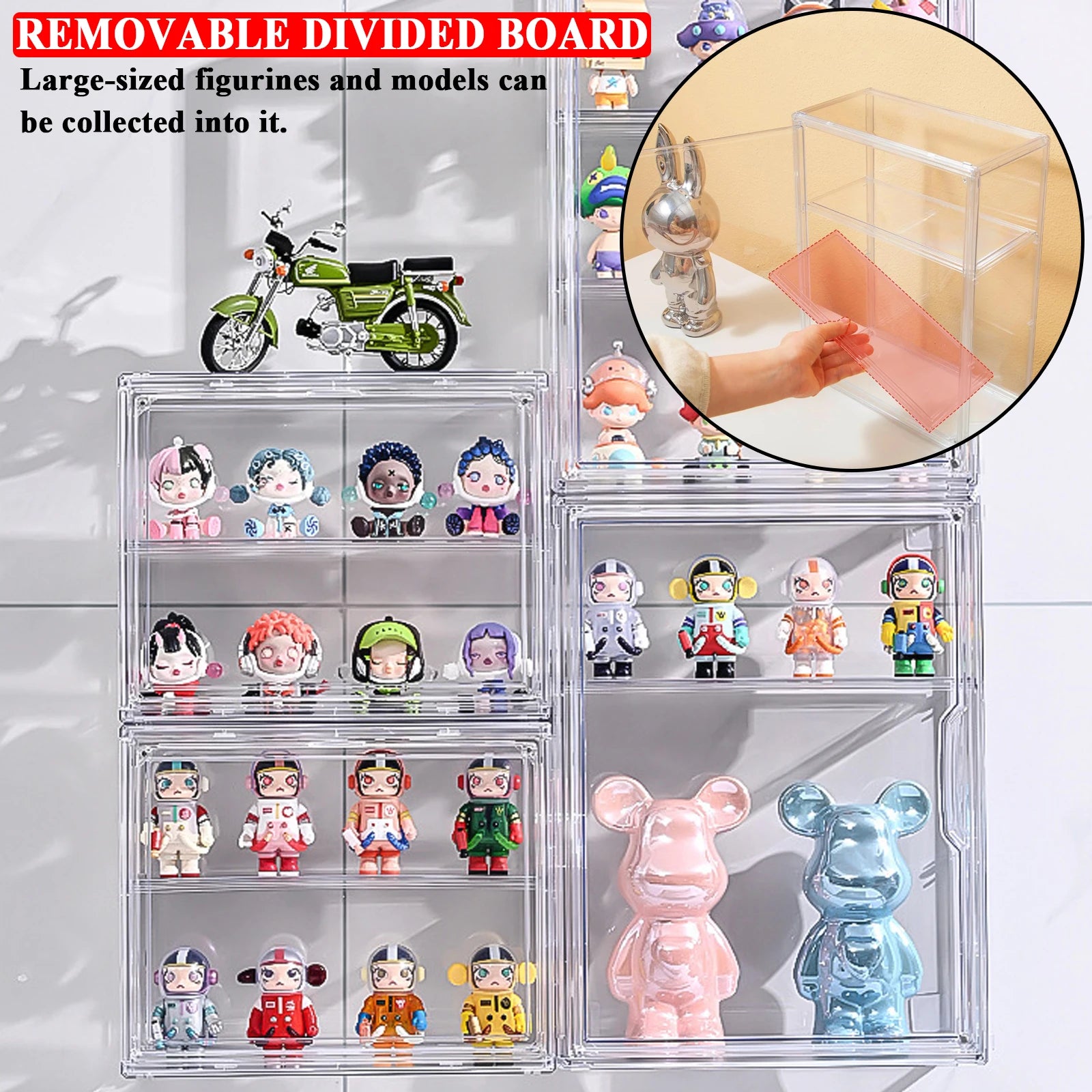 Blind Box Storage Display Box Transparent Display Organizer Case For Figurine Wall Mounted Collectibles