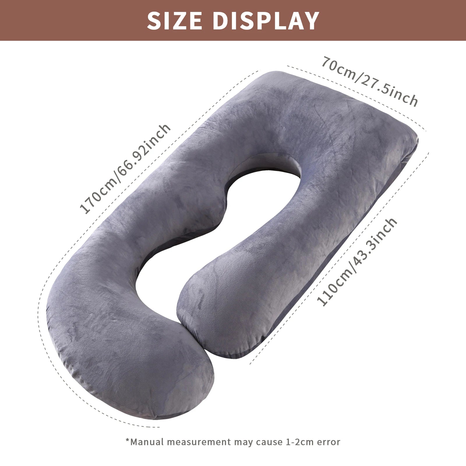 Pillows for Sleeping, G Shaped Full Body Pillow with Removable Cover