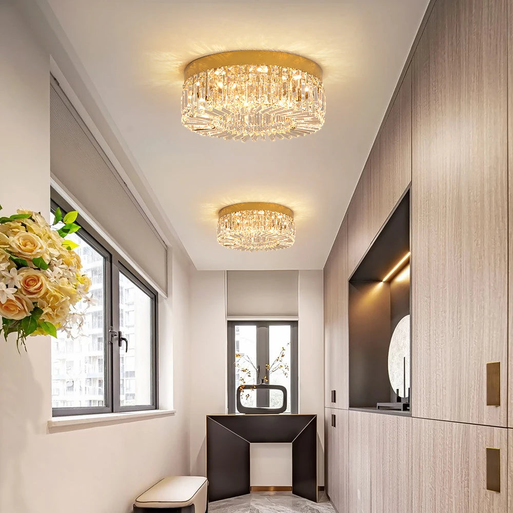 Crystal Ceiling Lamp Gold Luxury Modern Chandeliers