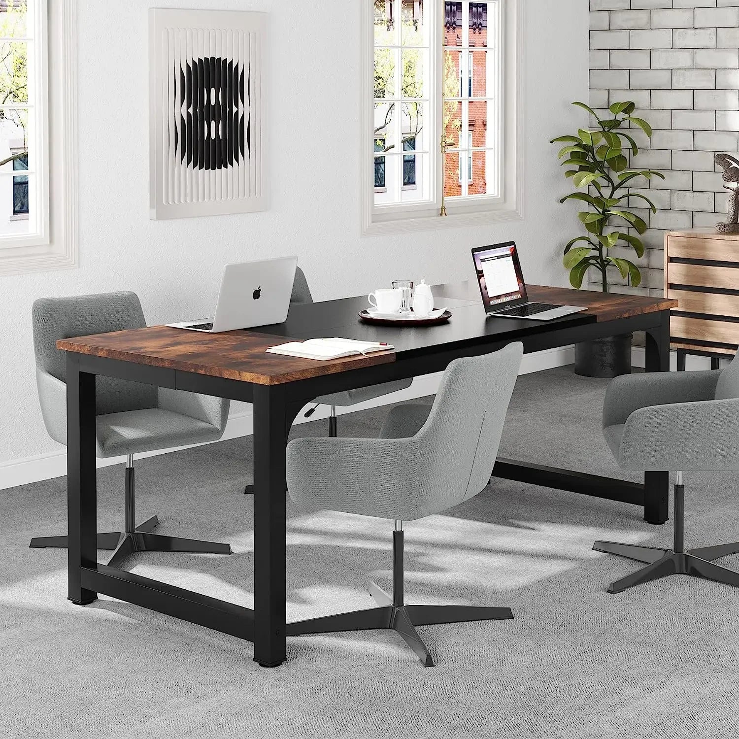 Modern Computer Large Office Desk for Workstation or Home Office