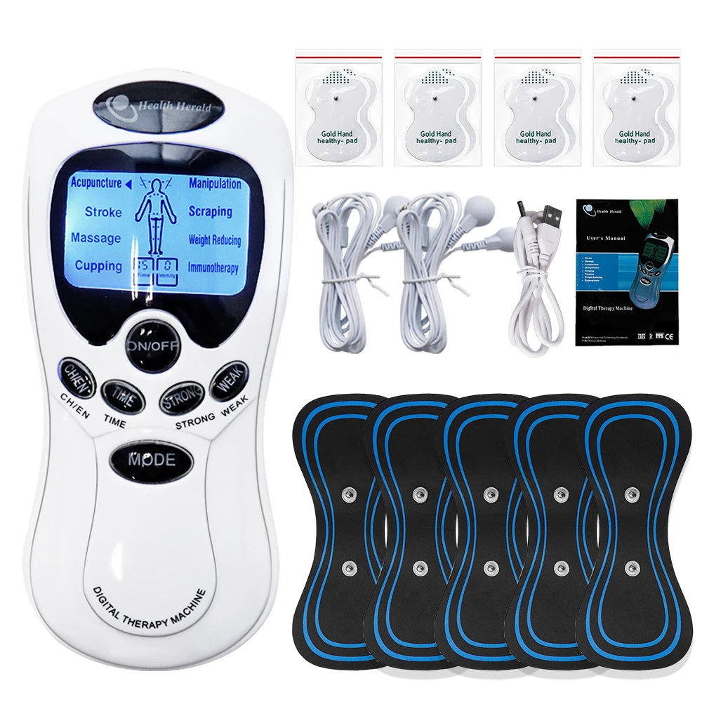 Tens Machine Physiotherapy Electronic Pulse Muscle Stimulator Pain Relief Electrotherapy