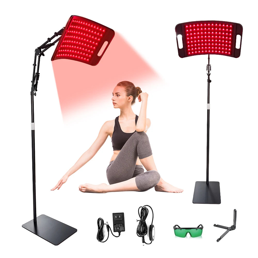 Red Light Lamp For Face and Body Home Infrared Light Panel Device with Adjustable Stand with Timer