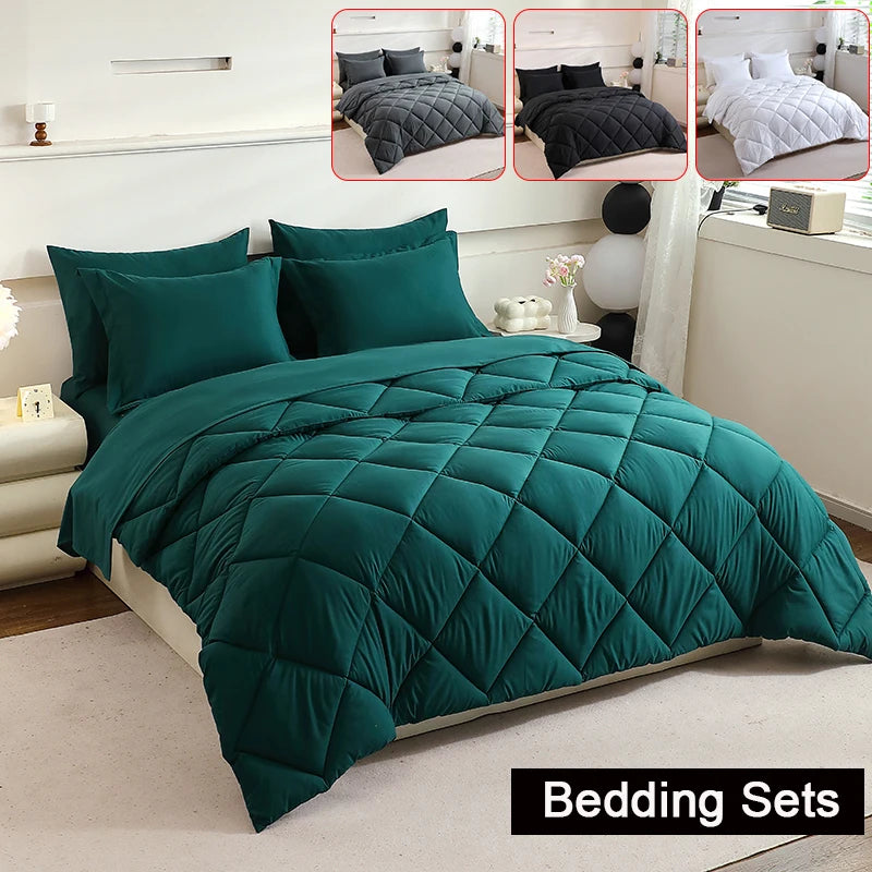5pcs/7pcs Twin Full Queen King Bedding Sets Home Decor Comforter Flat Sheet Fitted Sheet Pillowcases Sleeping Sets