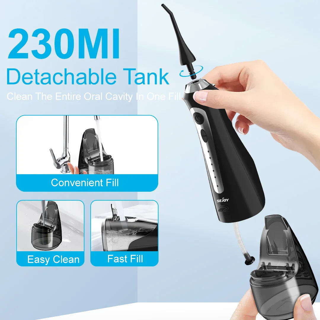 Water Flosser Irrigator Dental Teeth Whitening strips Portable 5 Modes 8 Jet Tips Washing Machine
