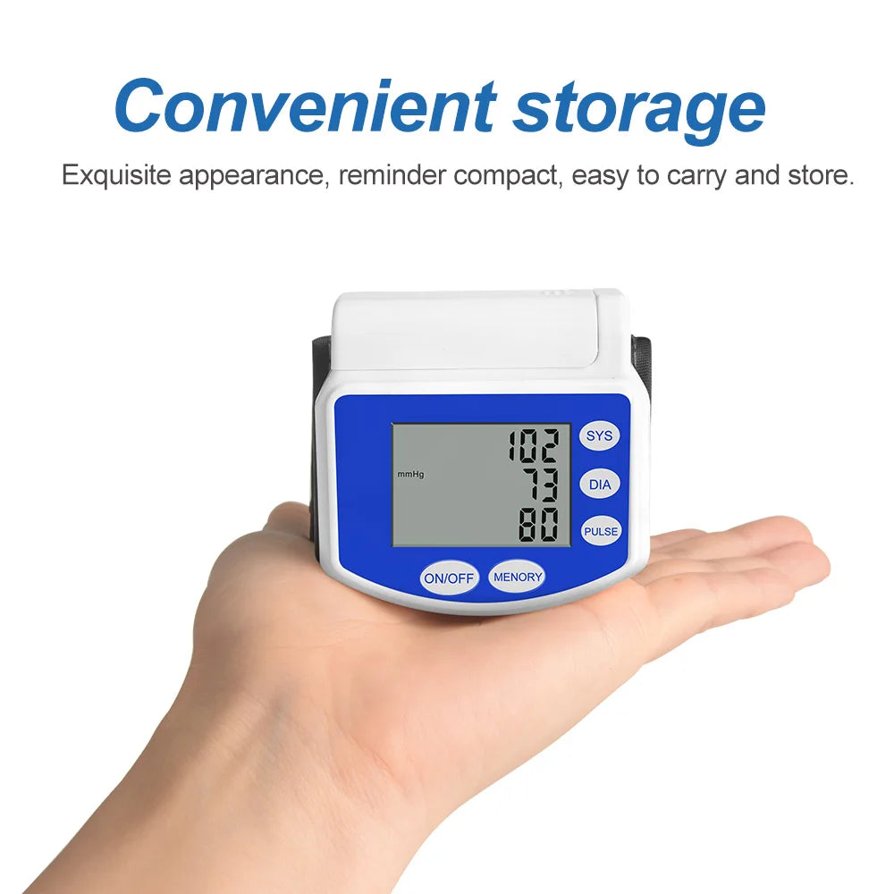 Blood Pressure Monitors for Home Use Rechargeable Wrist Digital BP Machine Cuff