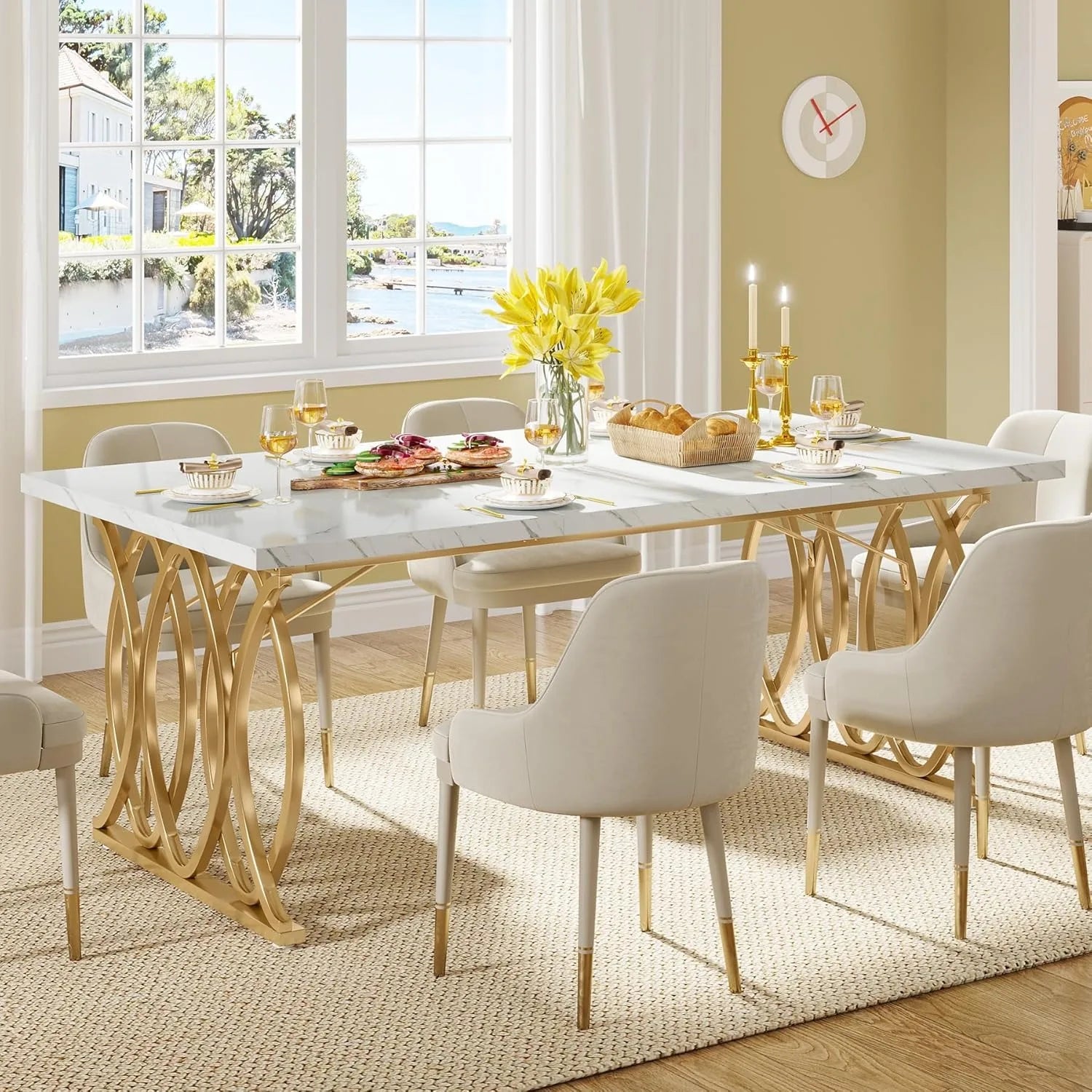 Modern Unique Dining or Kitchen Table for 4-6 People