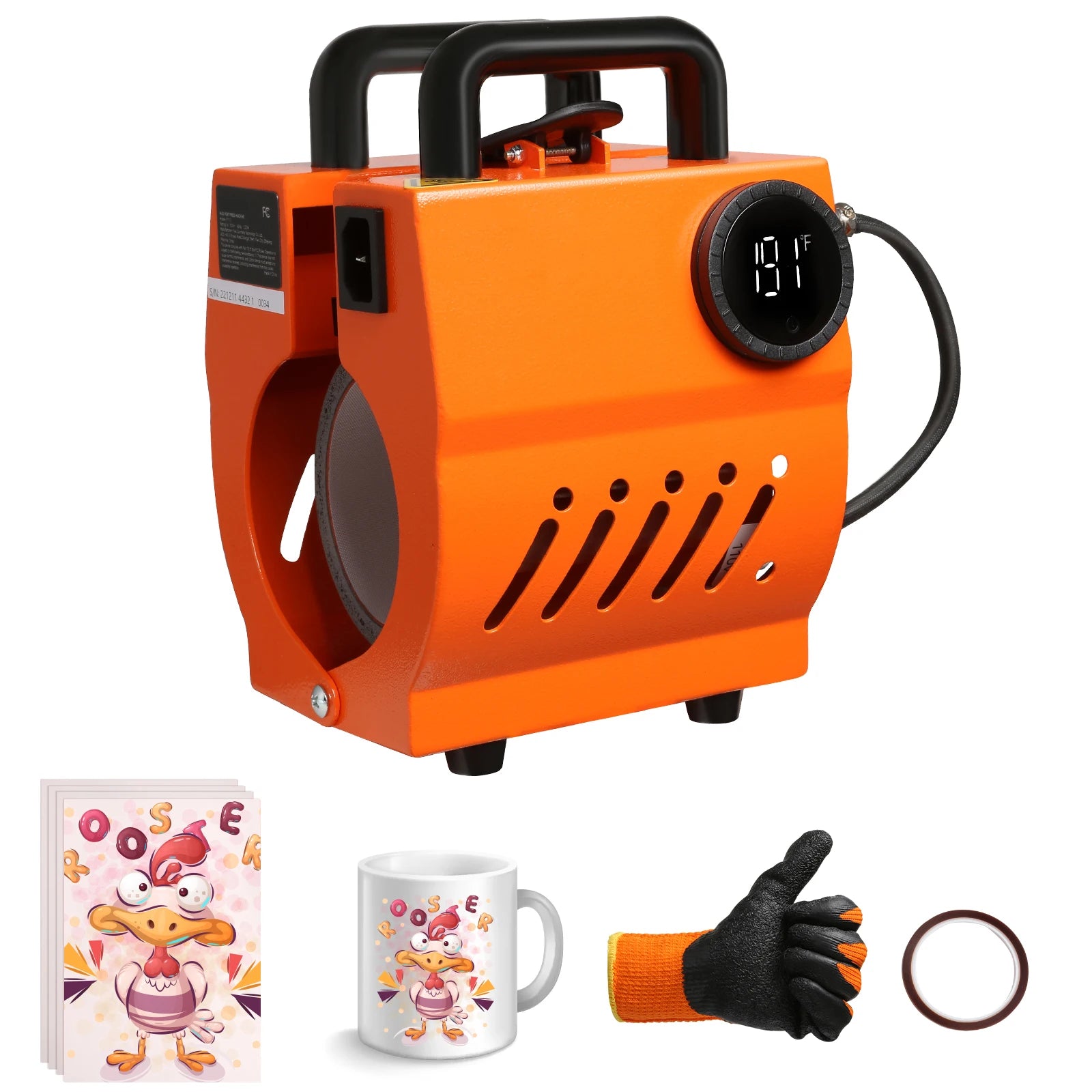 11oz-15oz Mug Heat Press Mini Gift Ceramic Cup Presser DIY Printing Machine