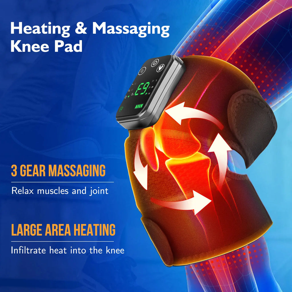 Shoulder Brace Belt Rechargeable Heating Vibration Shoulder Support Massager Knee Arthritis Pain Relief Thermal Physiotherapy