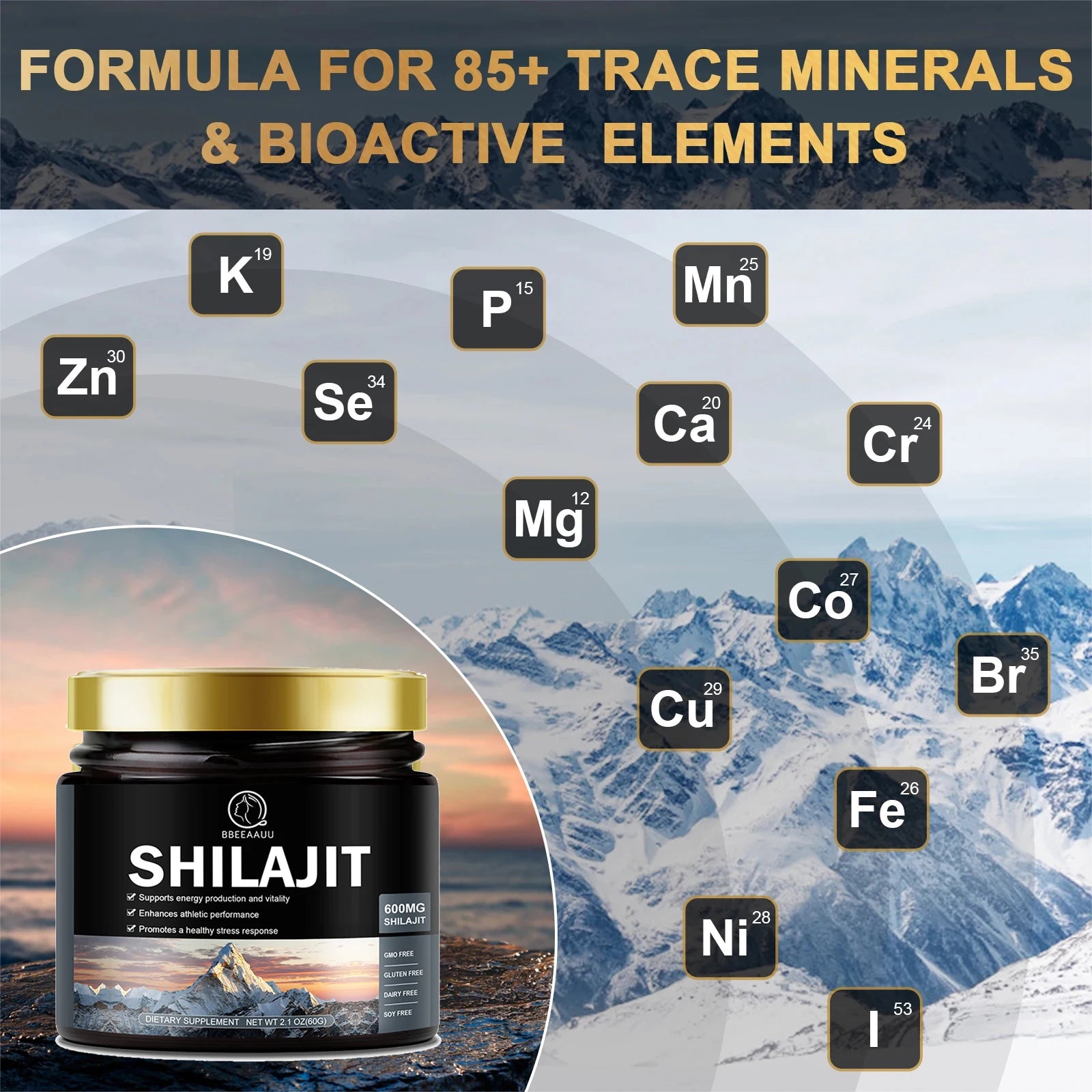 60g 100% Himalaya Pure Shilajit Resin Original Mineral Health Supplement Non-GMO