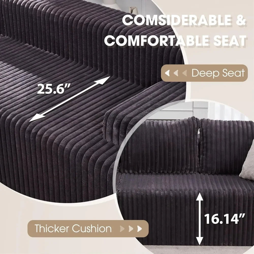 Cloud Modular Sectional Sofa Couch L-Shape Memory Foam Oversize Chaise
