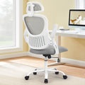 Ergonomic Office Computer Desk Chair Flip-up Arms Adjustable Headrests Comfortable Lumbar Support