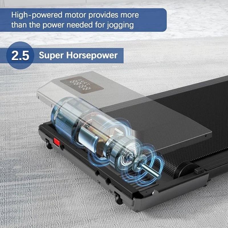 300lbs Treadmill Walking Pad LCD Digital Data Display 2in1 Walking Running Fitness Exercise Machine