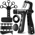 Adjustable Grip Strength Trainer Kit, Forearm & Finger Strengthener for Muscle Building and Injury Recovery