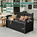 80 Gallon Storage Bench Deck Box Lockable for Patio Furniture