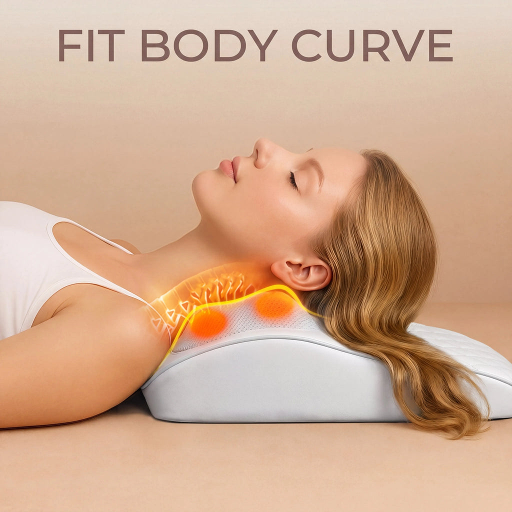 Back & Neck Massager with Heat 3D Kneading Massage Pillow