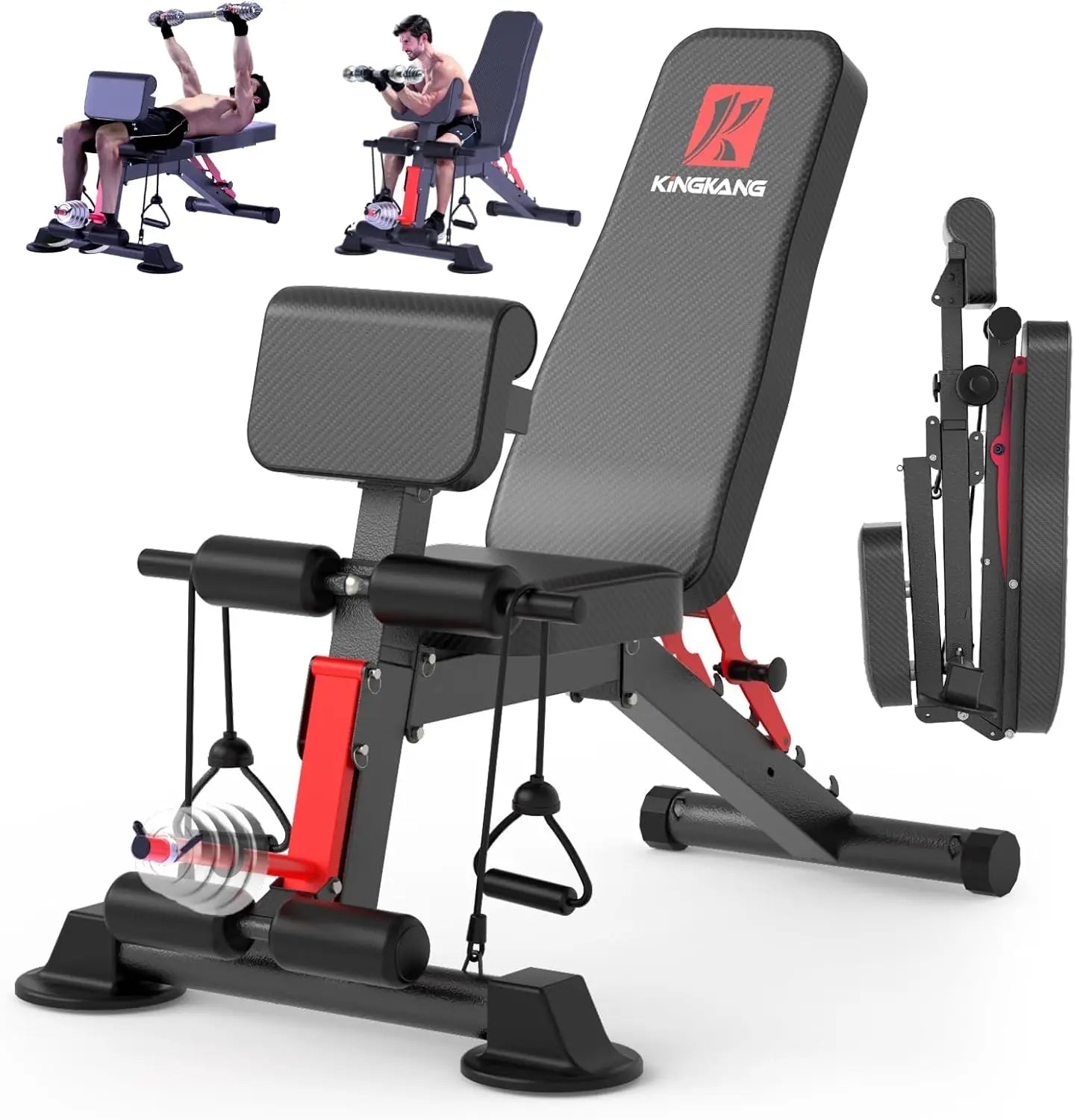 14-in-1 Foldable Multifunctional Bench 6 Adjustable Levels for Full Body Workout