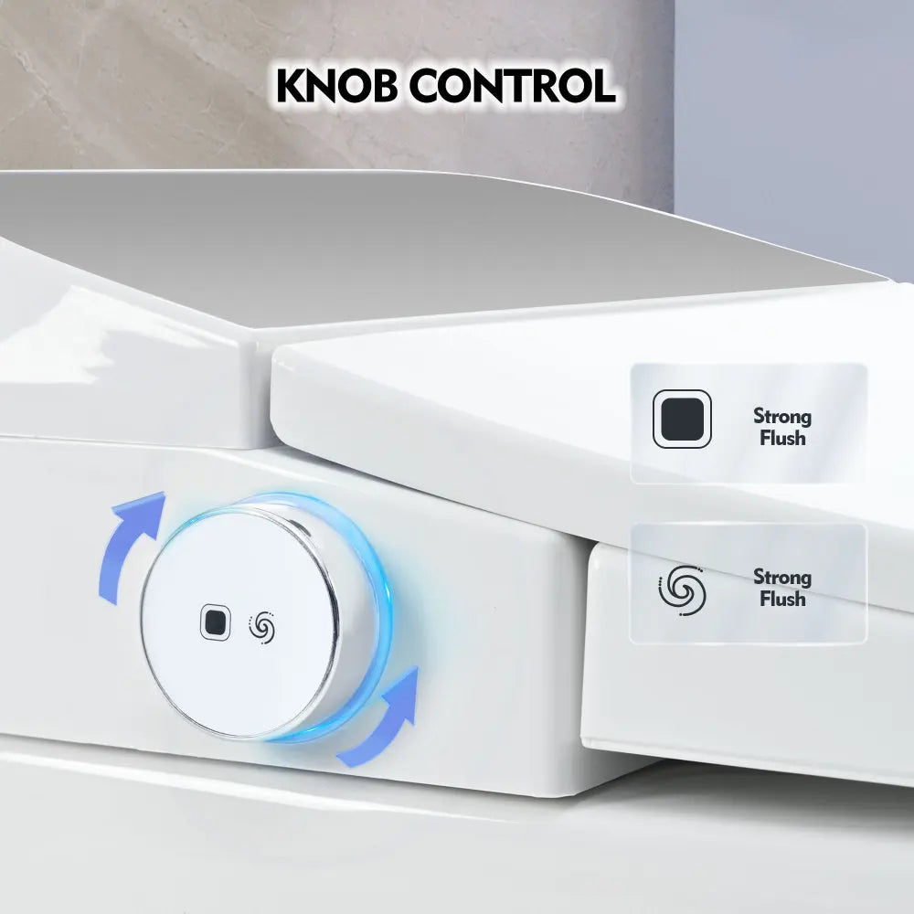 Heated Seat Smart Toilet, One Piece Toilet, Automatic Flush Tank without Bidet, with Foot sensor Flush