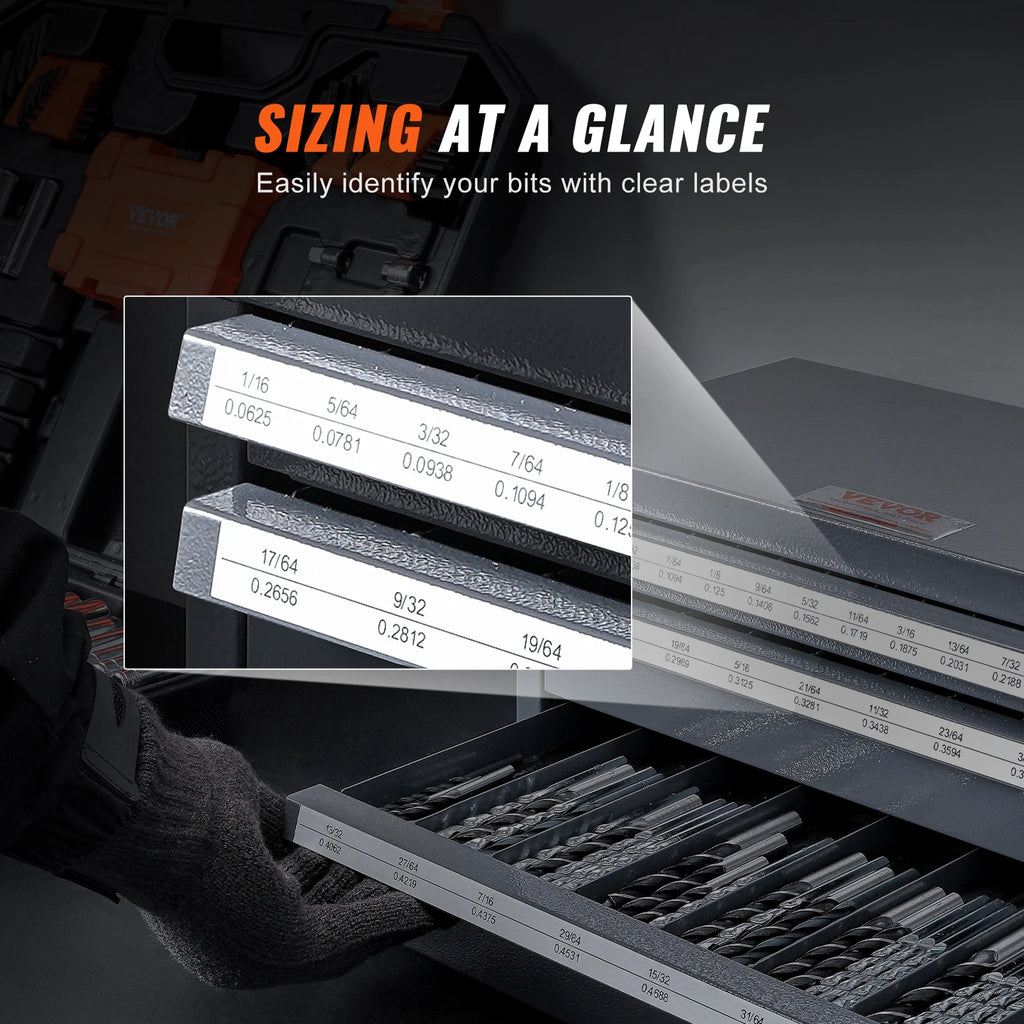 Drill Bit Steel Dispenser Cabinet Three-Drawer Drill Bit Organizer