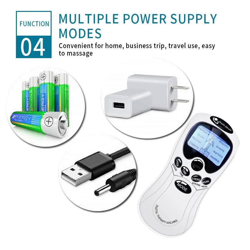 Tens Machine Physiotherapy Electronic Pulse Muscle Stimulator Pain Relief Electrotherapy