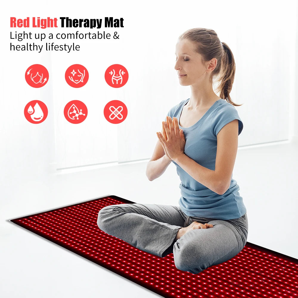 Full Body Red Light Mat LEDs Blanket for Pain Relief Wellness Muscle Relax Recovery