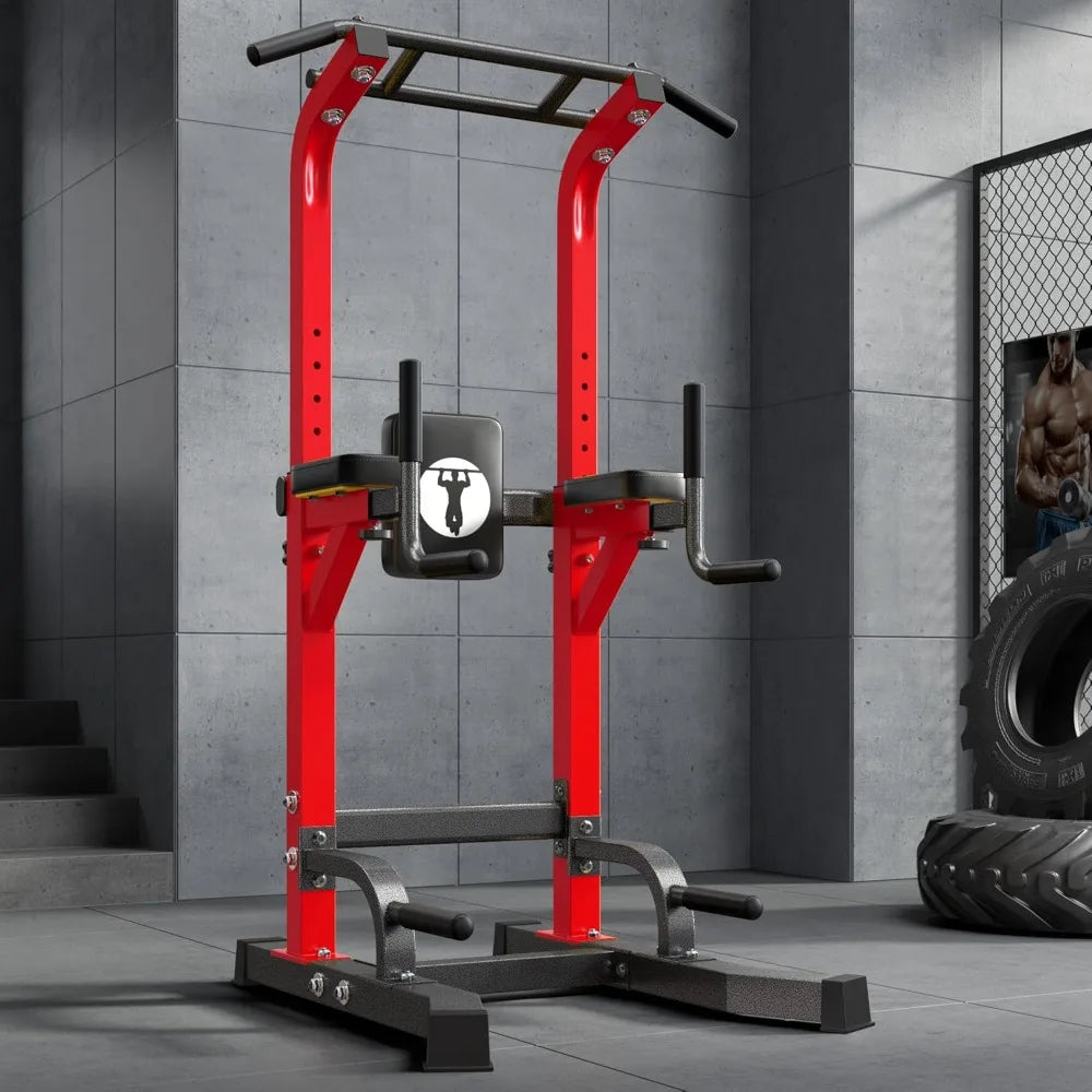Adjustable Pull Up Bar & Dip Station, Heavy Duty 330LB Capacity Multifunctional Home Gym Fitness