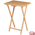 Indoor Folding TV Tray Table Portable Lightweight Solid Rubberwood