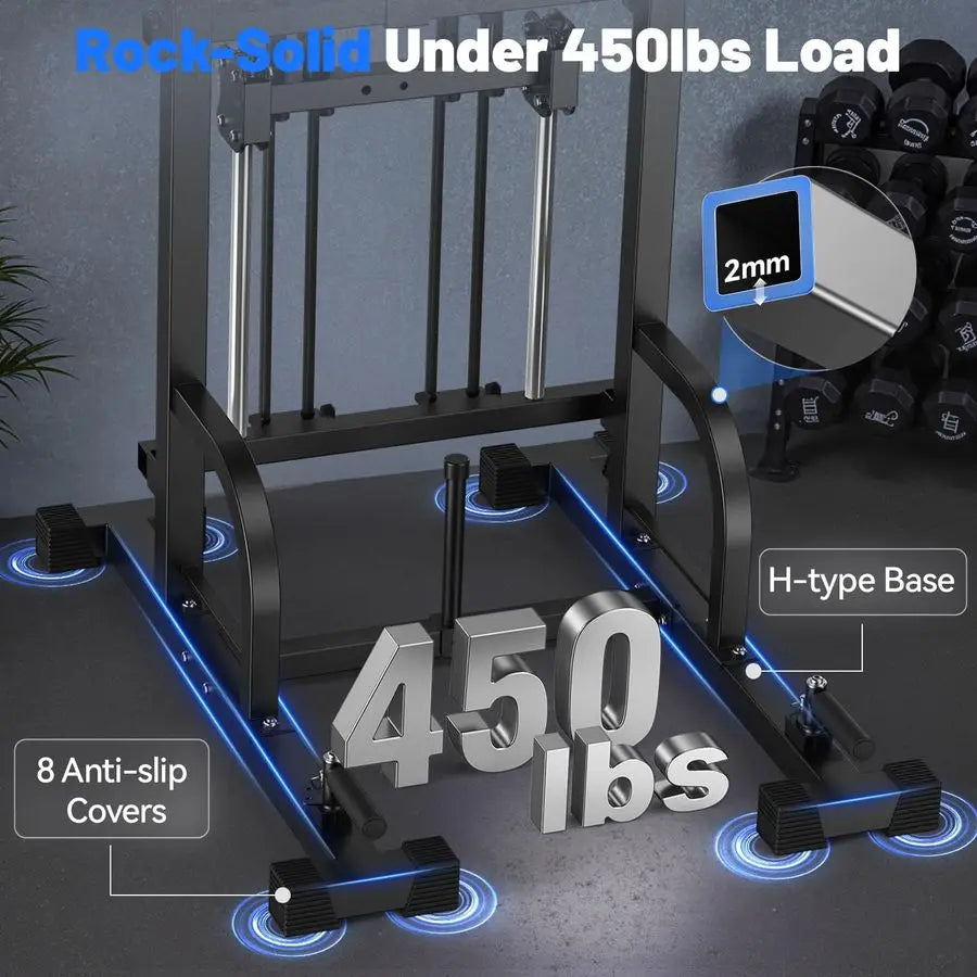 Power Tower Pull Up Bar Station, 450LBS Stable Pull Up Dip Station for Home Gym