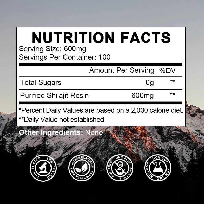 60g 100% Himalaya Pure Shilajit Resin Original Mineral Health Supplement Non-GMO