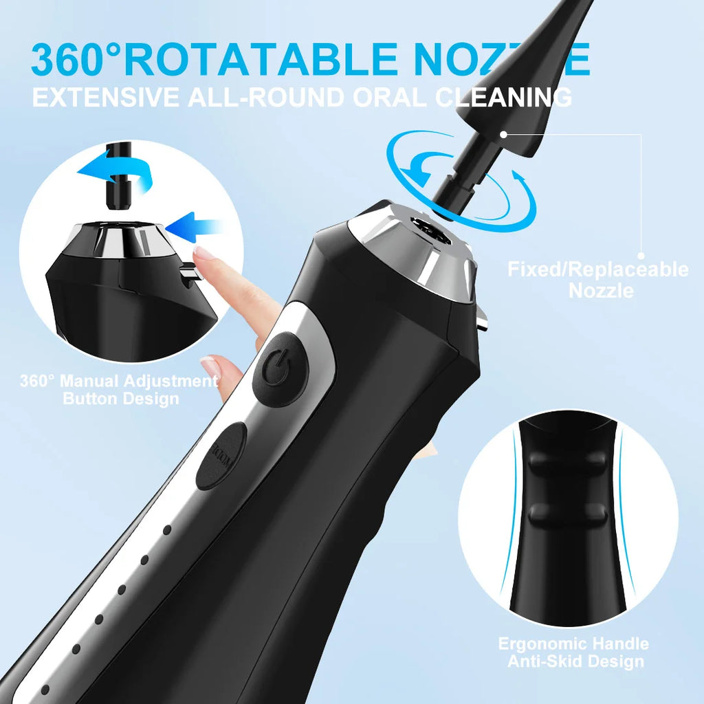 Water Flosser Irrigator Dental Teeth Whitening strips Portable 5 Modes 8 Jet Tips Washing Machine