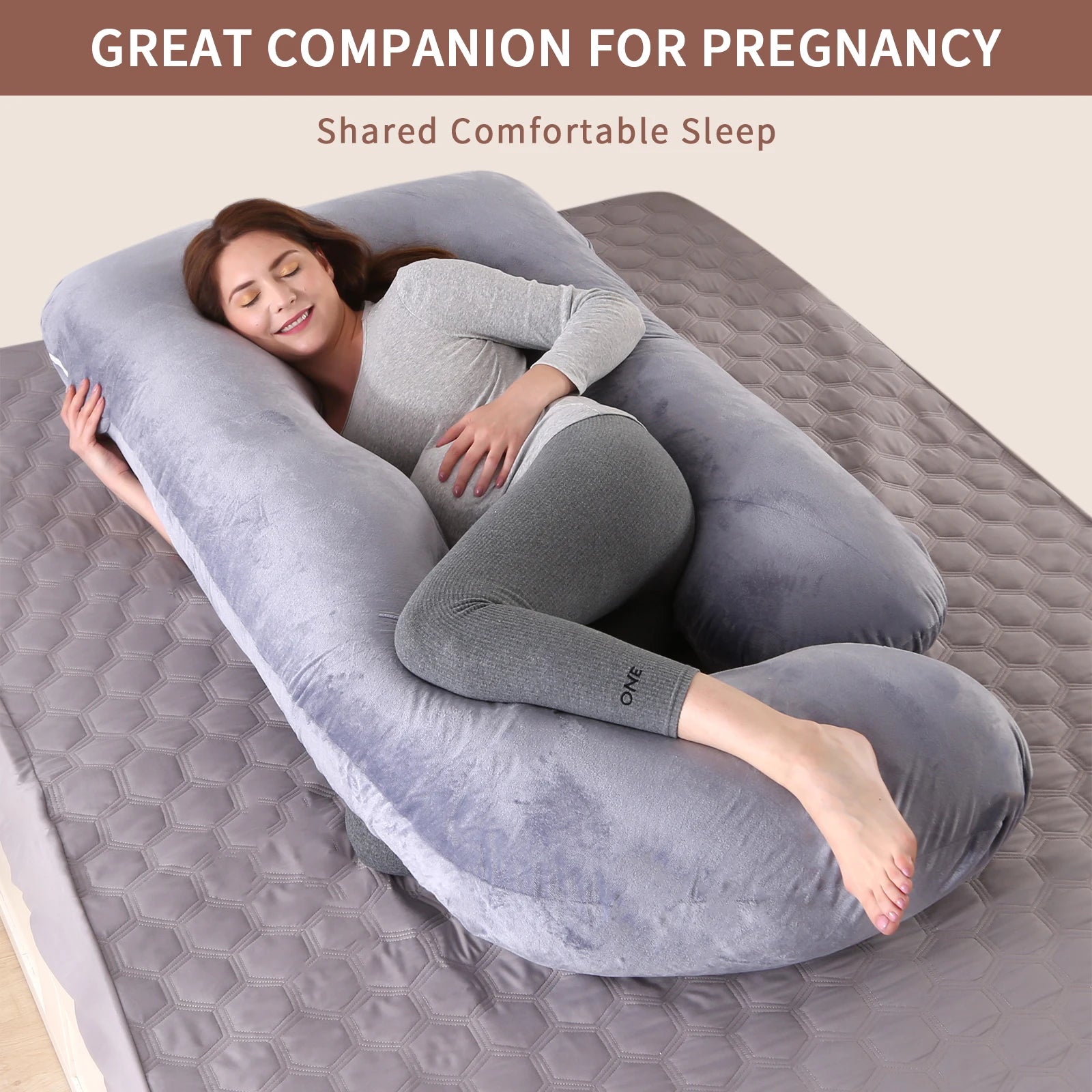 Pillows for Sleeping, G Shaped Full Body Pillow with Removable Cover