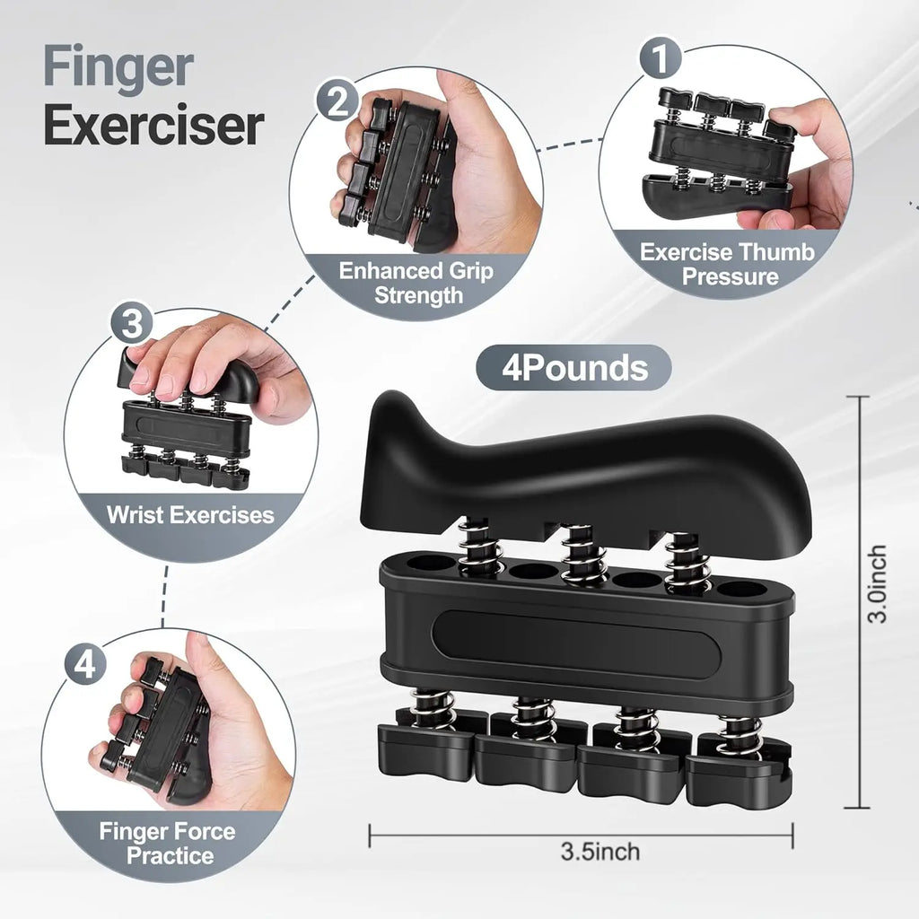 Adjustable Grip Strength Trainer Kit, Forearm & Finger Strengthener for Muscle Building and Injury Recovery