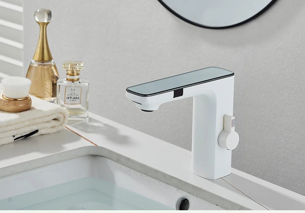 Touchless Smart Digital Display Bathroom Sink Faucets