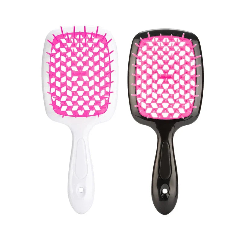 2pc Hair Anti Static Scalp Massage Wet Dry Comb Brush Set
