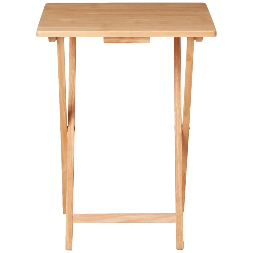 Indoor Folding TV Tray Table Portable Lightweight Solid Rubberwood