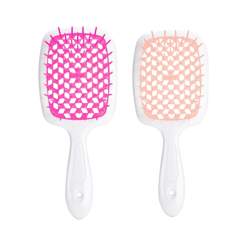 2pc Hair Anti Static Scalp Massage Wet Dry Comb Brush Set