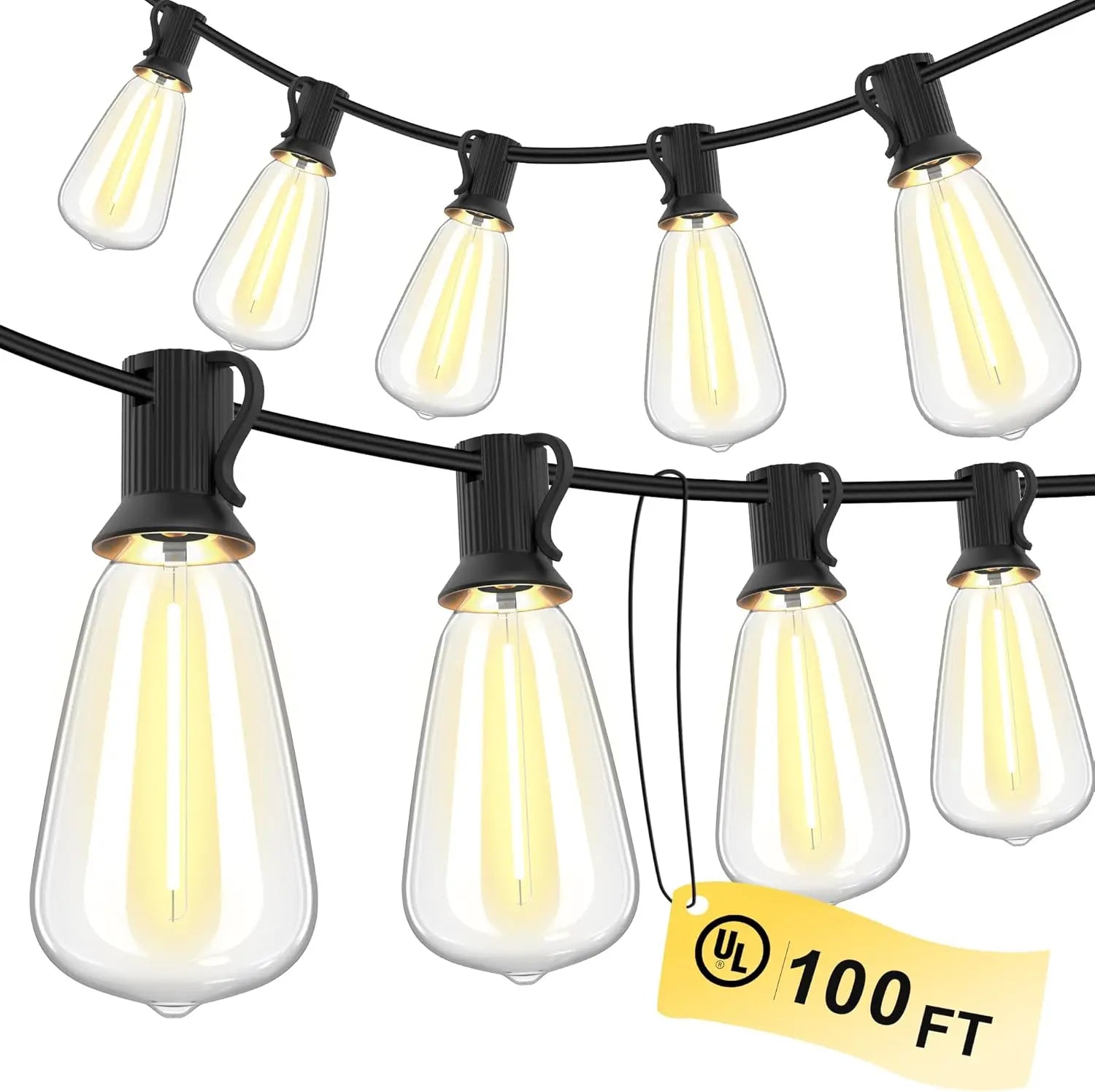 150FT LED Outdoor String Lights Waterproof & Shatterproof