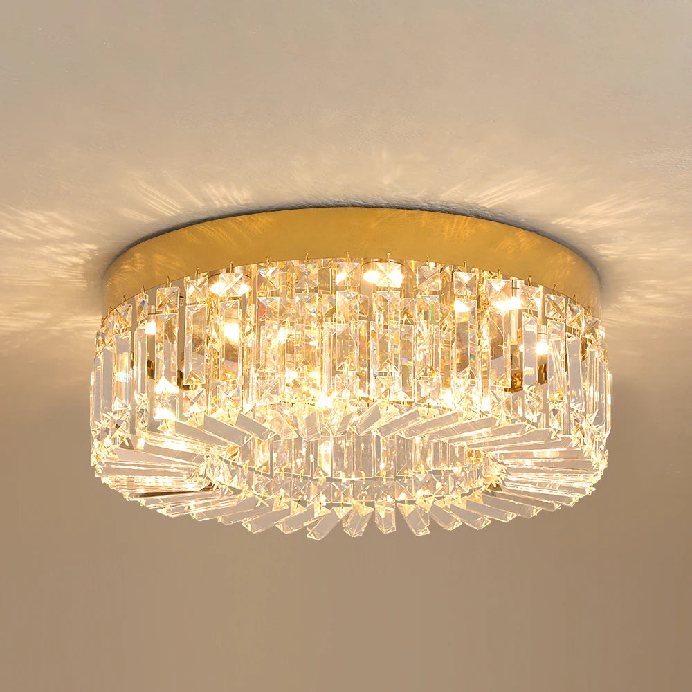 Crystal Ceiling Lamp Gold Luxury Modern Chandeliers